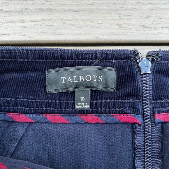 Talbots Navy Corduroy Pencil Skirt - Picture 2 of 4